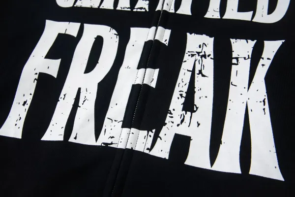 Grailz Certified Freak Black Zip-Up Hoodie - 7