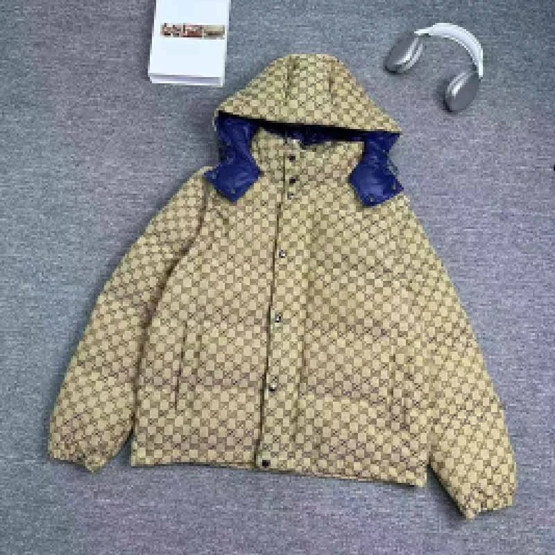 Gucci GG Supreme Hooded Down Jacket Beige - 2