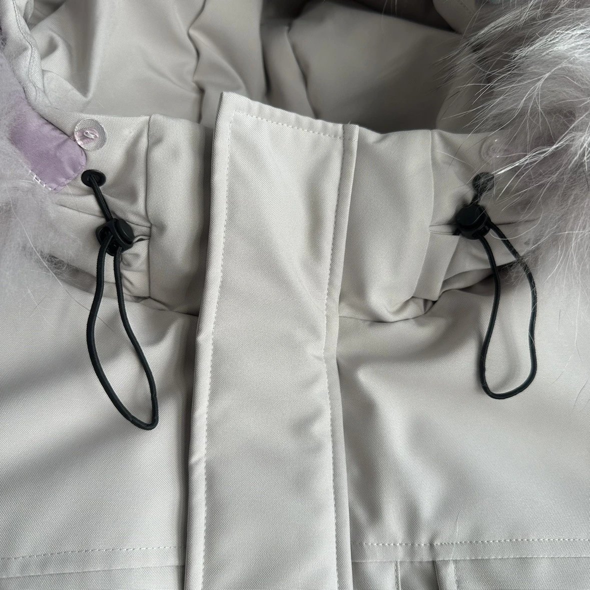 Design Parka Jacket with Faux Fur Hood in Pink - 23