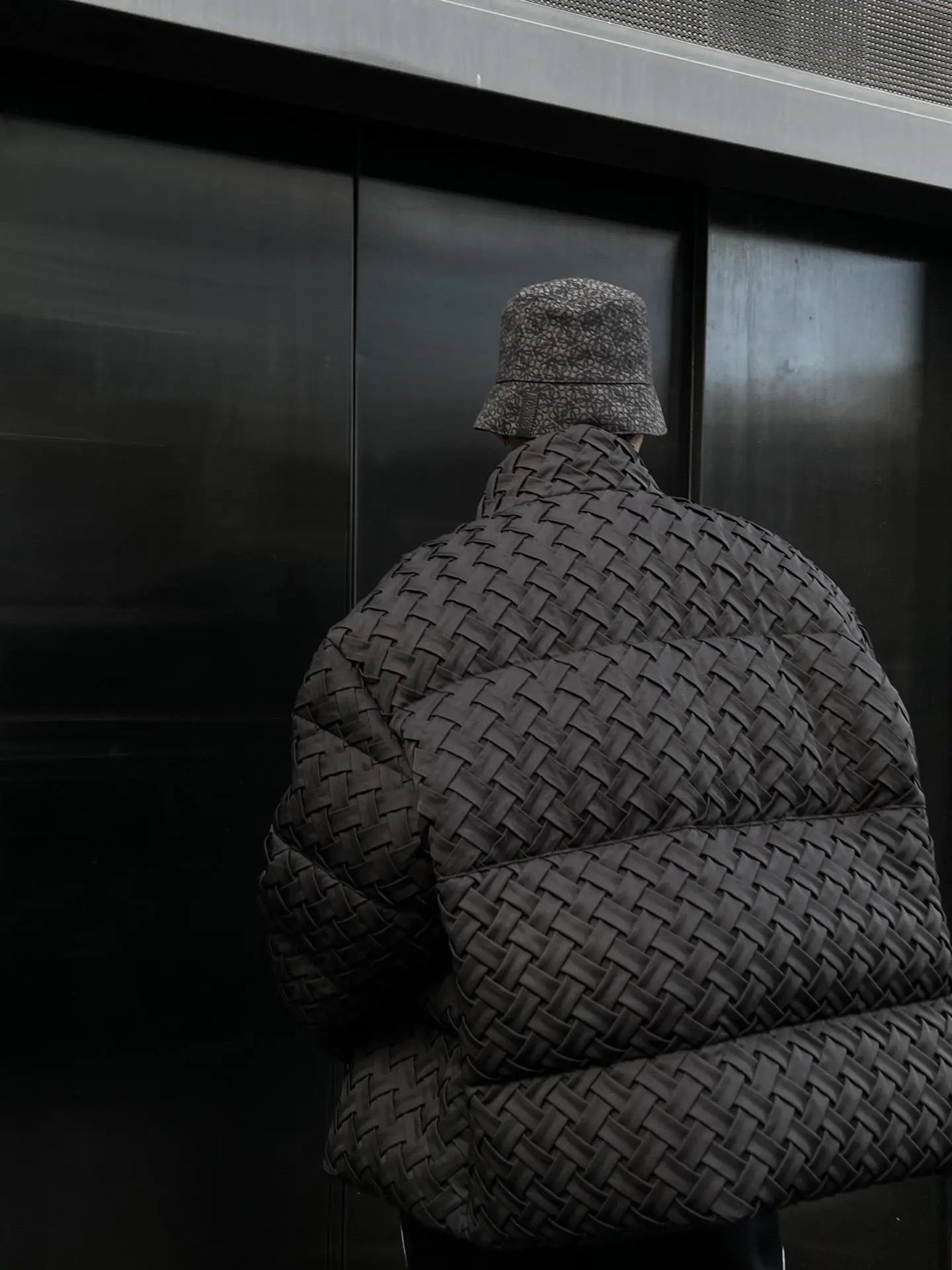 Bottega Veneta Woven Down Jacket Black Outerwear - 4