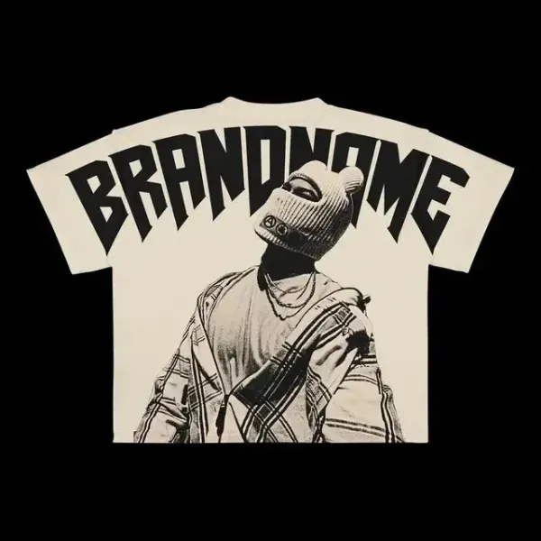 Design Money Is The Motive Graphic T-Shirt Beige - 12