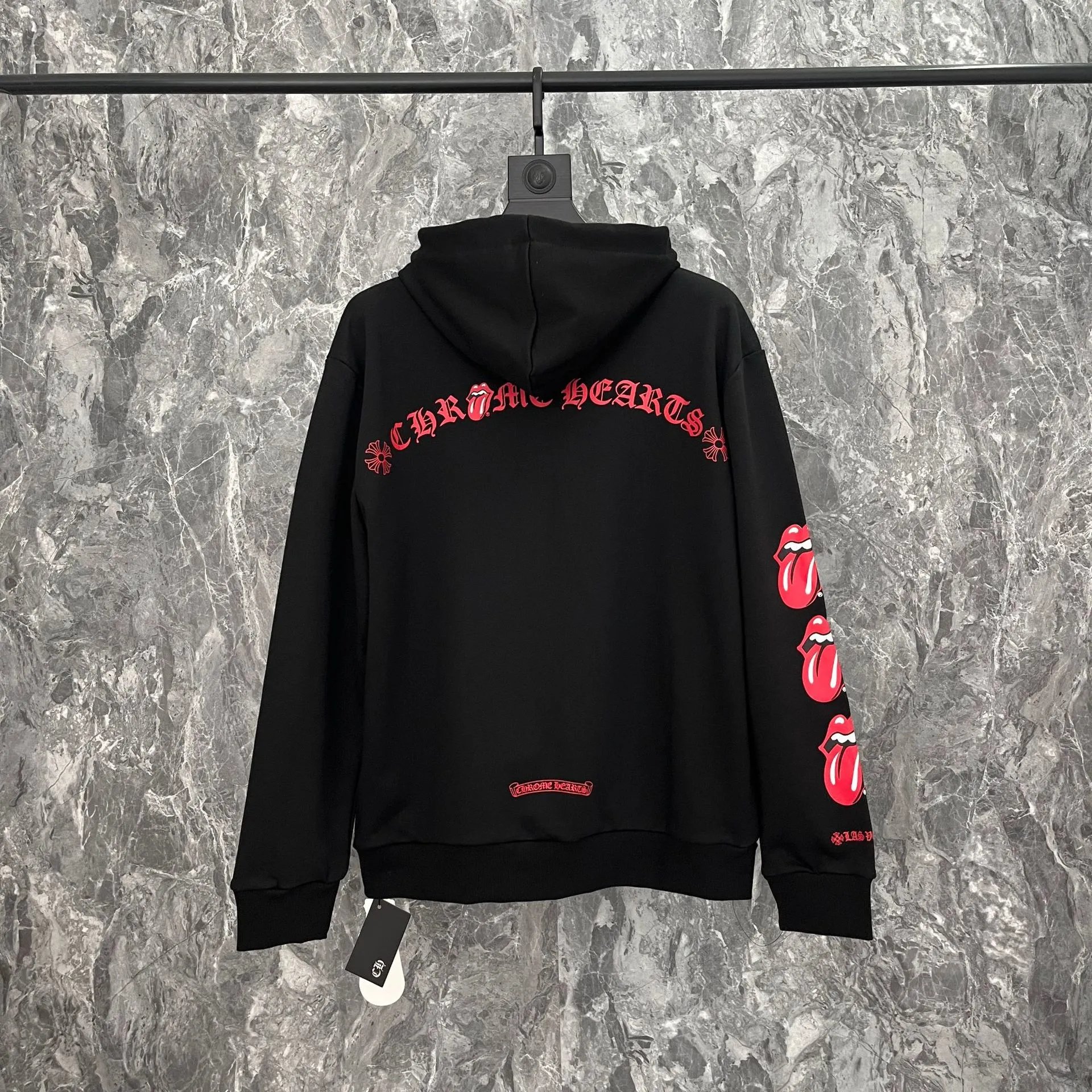 Chrome Hearts x The Rolling Stones Logo Hoodie White - 18