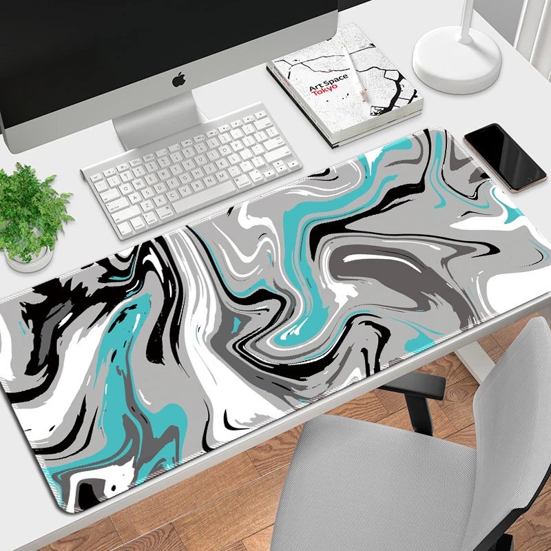 Design Abstract Malachite Swirl Large Mouse Pad Computer Accessories - 26
