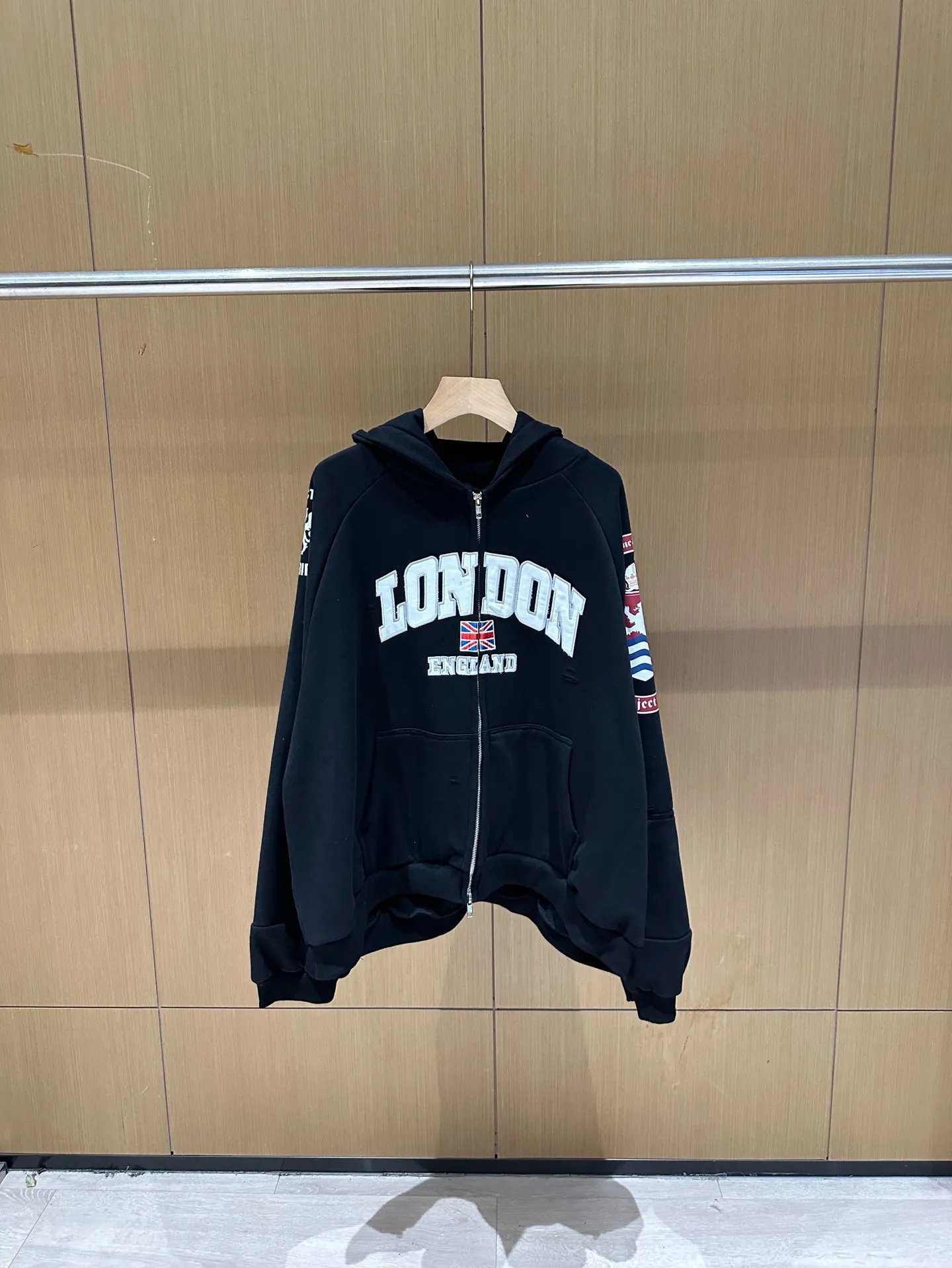 Corteiz London England Zip-Up Hoodie Black - 15