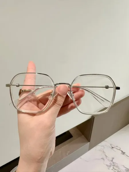 Design Amber Acetate Optical Glasses with Gold-tone Chain Detail Eyewear - 12