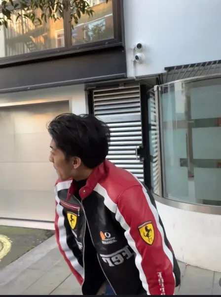 Ferrari Racing Jacket Red Black White Leather Jacket - 6