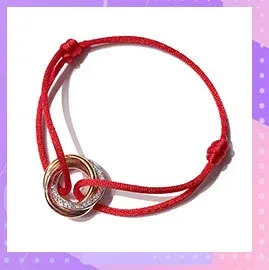 Cartier Trinity Bracelet with Gold Cord Jewelry - 7