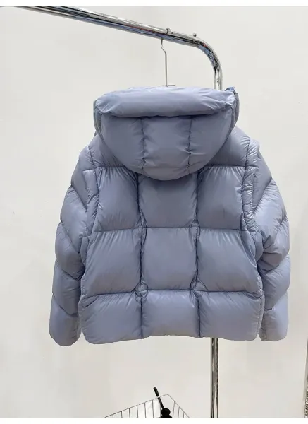 Moncler Genius Down Jacket in Periwinkle Blue with Puffer Design and Detachable Hood - 18