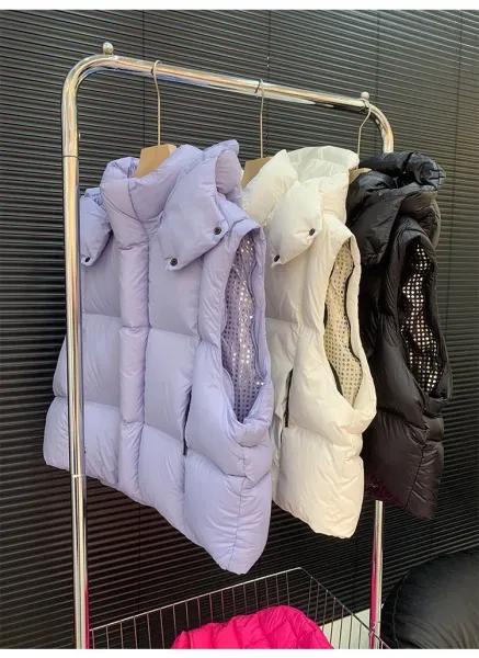 Moncler Genius Down Jacket in Periwinkle Blue with Puffer Design and Detachable Hood - 30