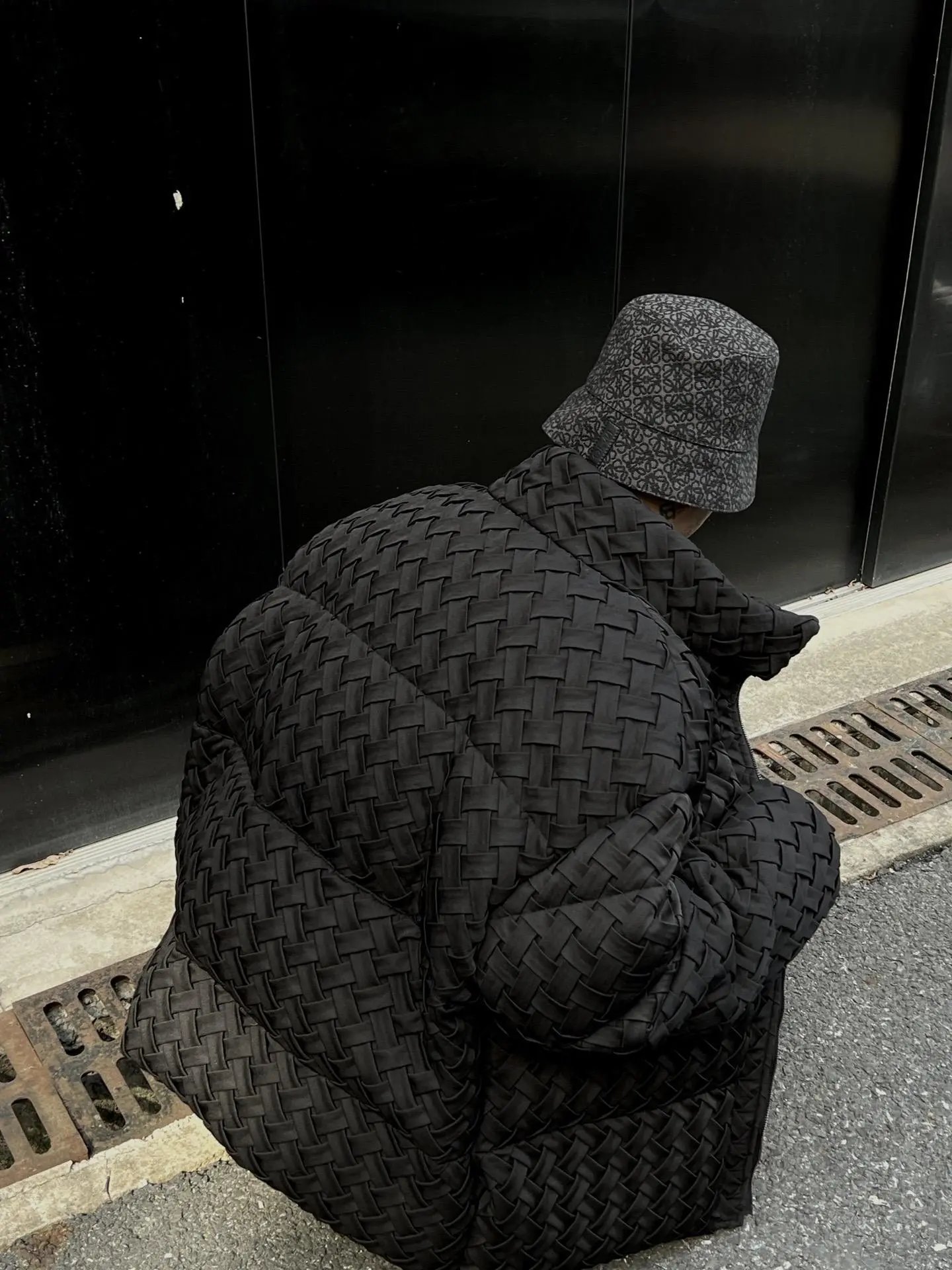 Bottega Veneta Woven Down Jacket Black Outerwear - 3