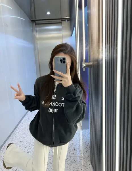 Acne Studios Stockholm 1996 Zip-Up Hoodie Black - 14