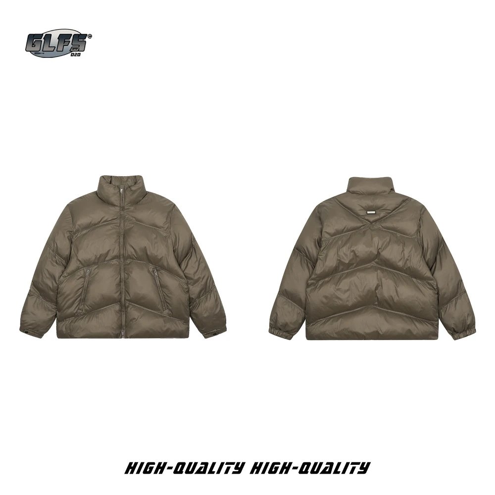 Design GLFS 020 Puffer Jacket Olive Green Down Jacket - 1