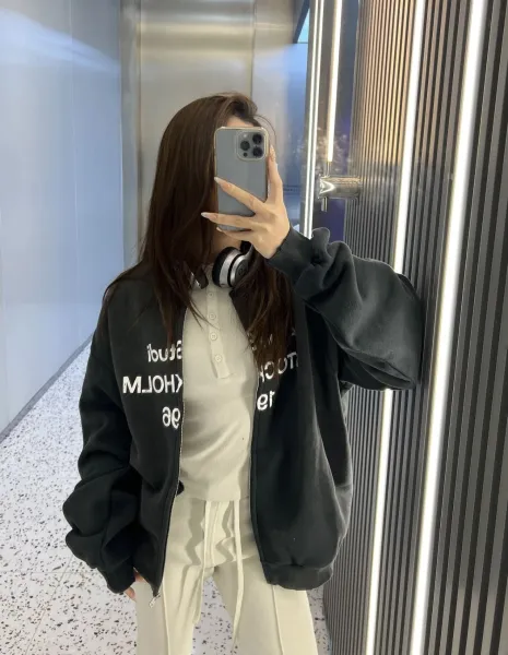 Acne Studios Stockholm 1996 Zip-Up Hoodie Black - 12