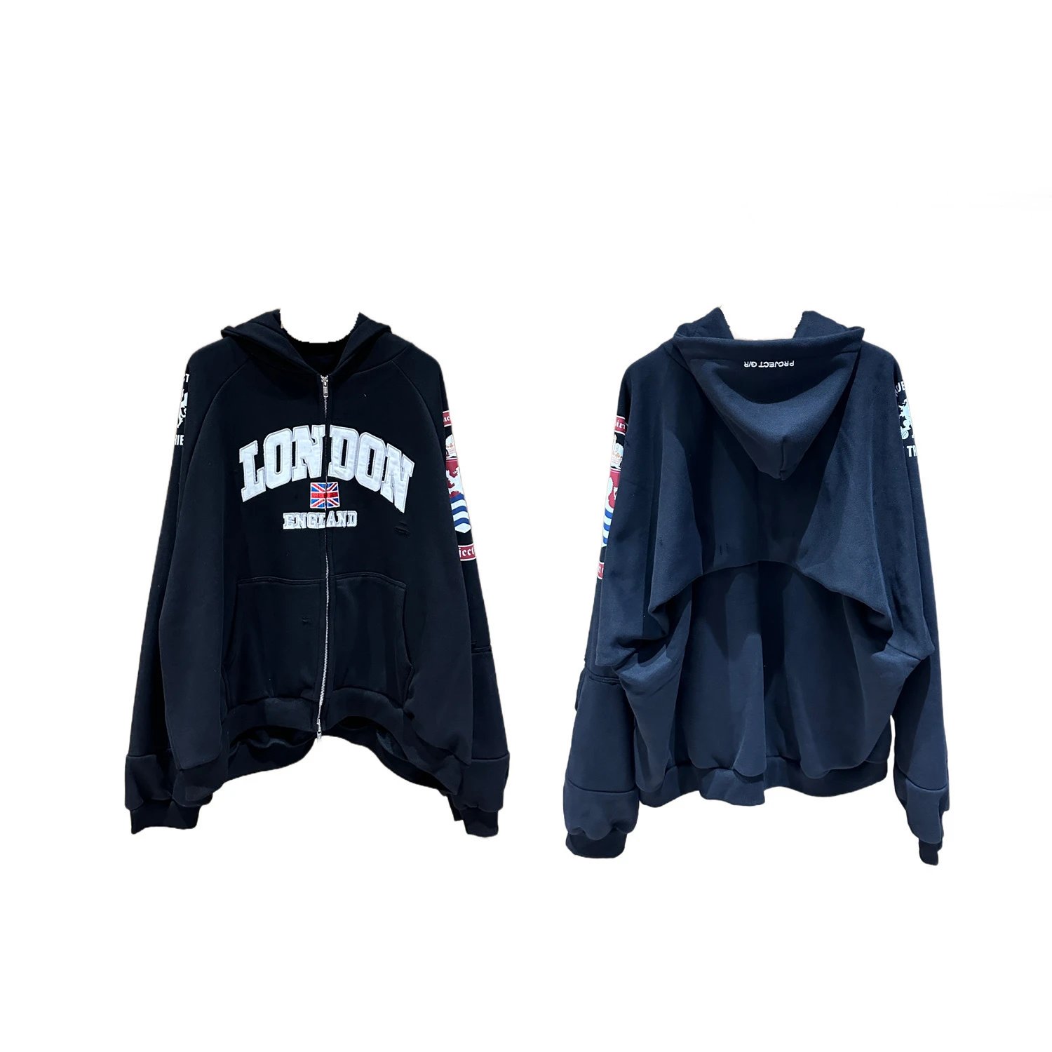 Corteiz London England Zip-Up Hoodie Black - 14