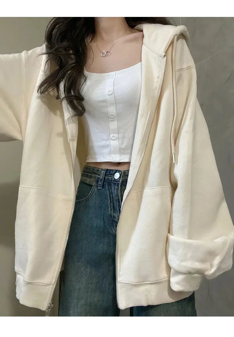 Design Zip-Up Hoodie Off-White Sweatshirt - 28