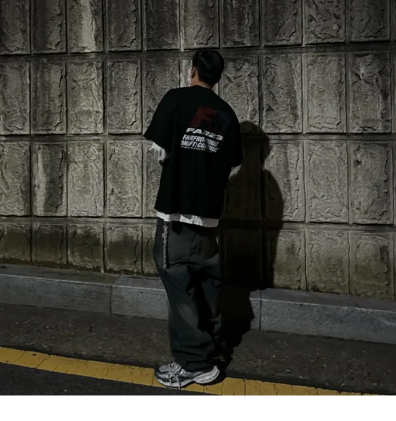 Far From What FAR23 Graphic Oversized T-Shirt Gray - 19