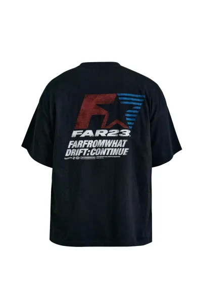 Far From What FAR23 Graphic Oversized T-Shirt Gray - 21