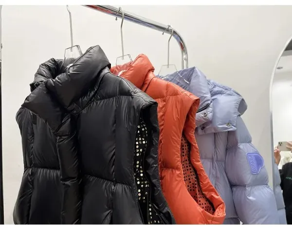 Moncler Genius Down Jacket in Periwinkle Blue with Puffer Design and Detachable Hood - 31