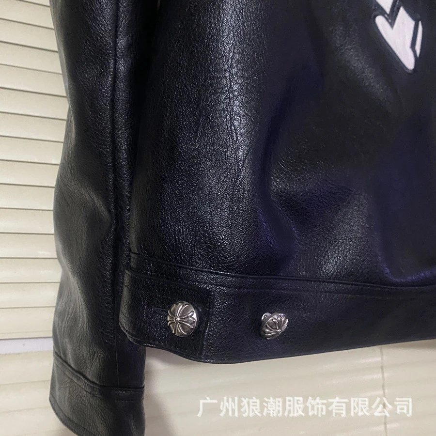 Chrome Hearts Leather Jacket Black - 12
