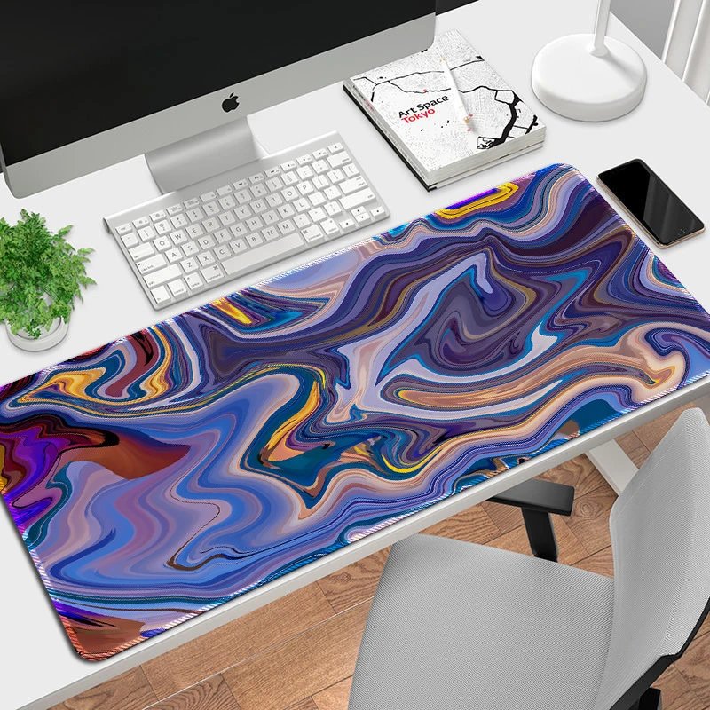 Design Abstract Malachite Swirl Large Mouse Pad Computer Accessories - 19