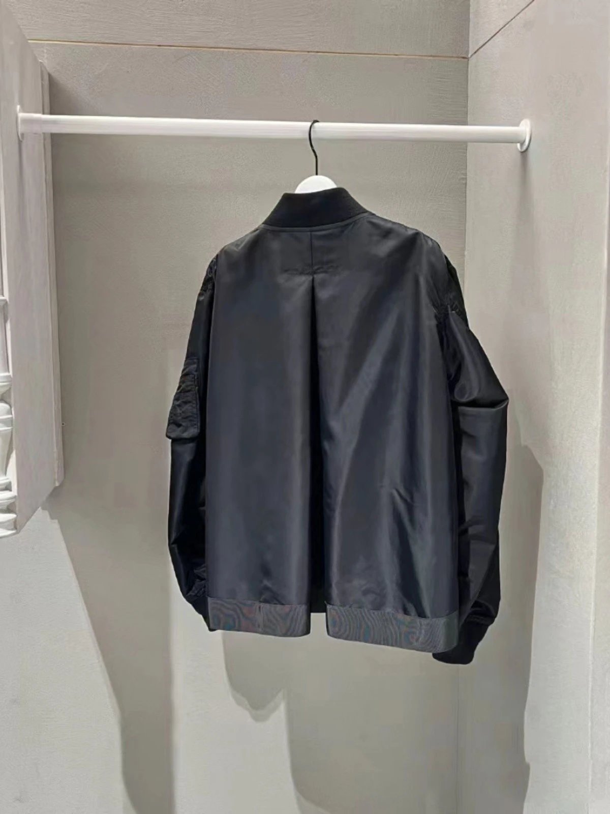 Design MA-1 Bomber Jacket Black Outerwear - 5