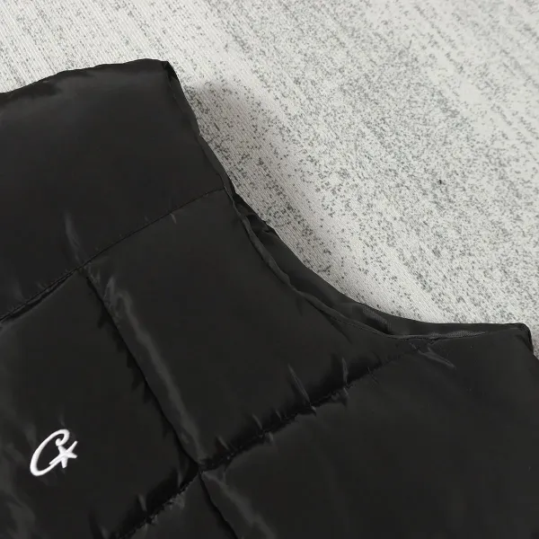 Design Puffer Vest Gray Black Outerwear.vest - 12