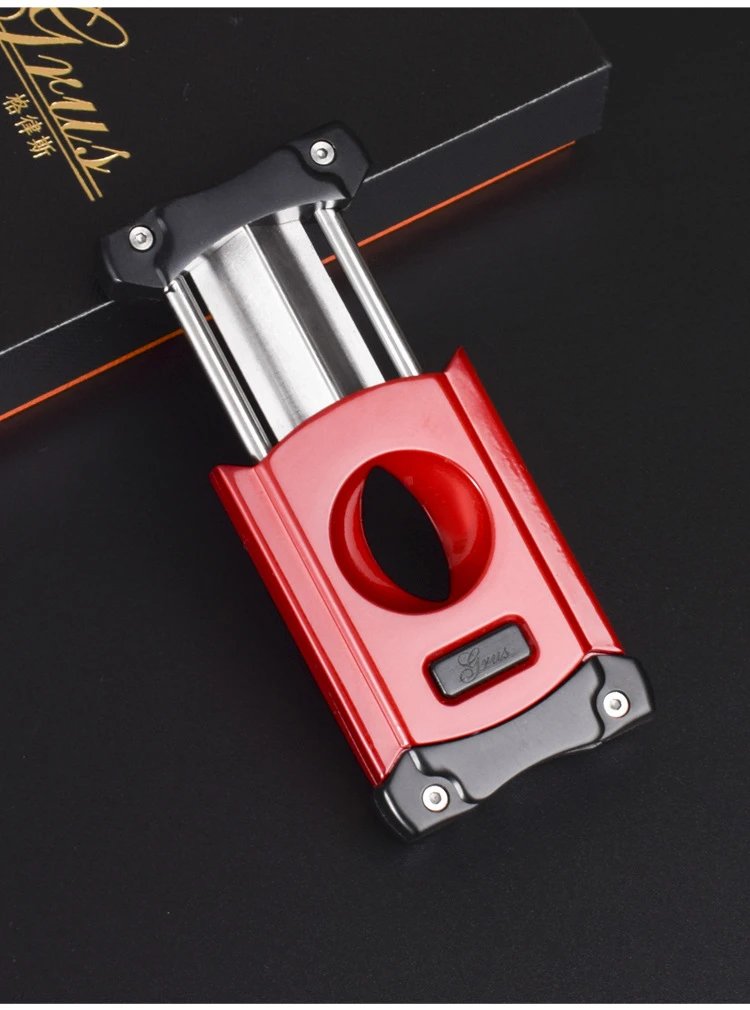 Design Gros Cigar Cutter Gold Black Silver Red Accessories - 11
