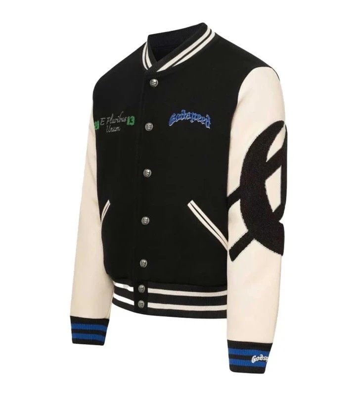 Godspeed Doberman Varsity Jacket Black Beige Outerwear.jacket - 4