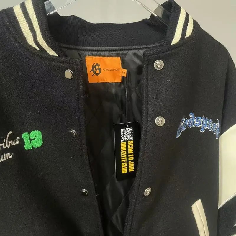 Godspeed Doberman Varsity Jacket Black Beige Outerwear.jacket - 9