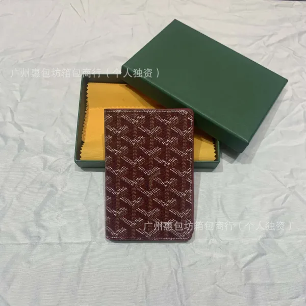 Goyard Saint-Louis Passport Holder Burgundy Card Holder - 1