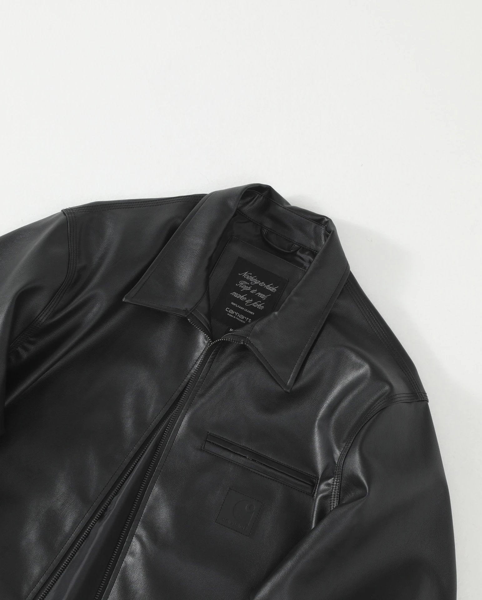 Carhartt Leather Jacket Black Leather-Jacket - 8