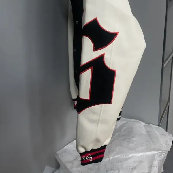 Godspeed Skeleton Varsity Jacket Black Cream Outerwear - 3
