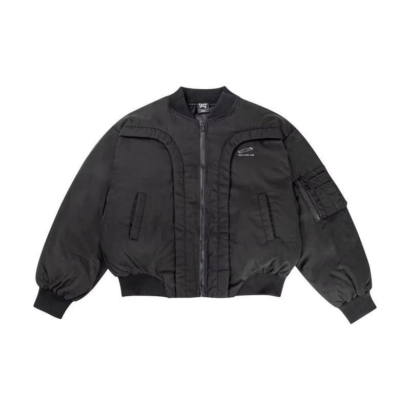 Design Olive Green Faux Fur Collar Bomber Jacket Outerwear.jacket - 15