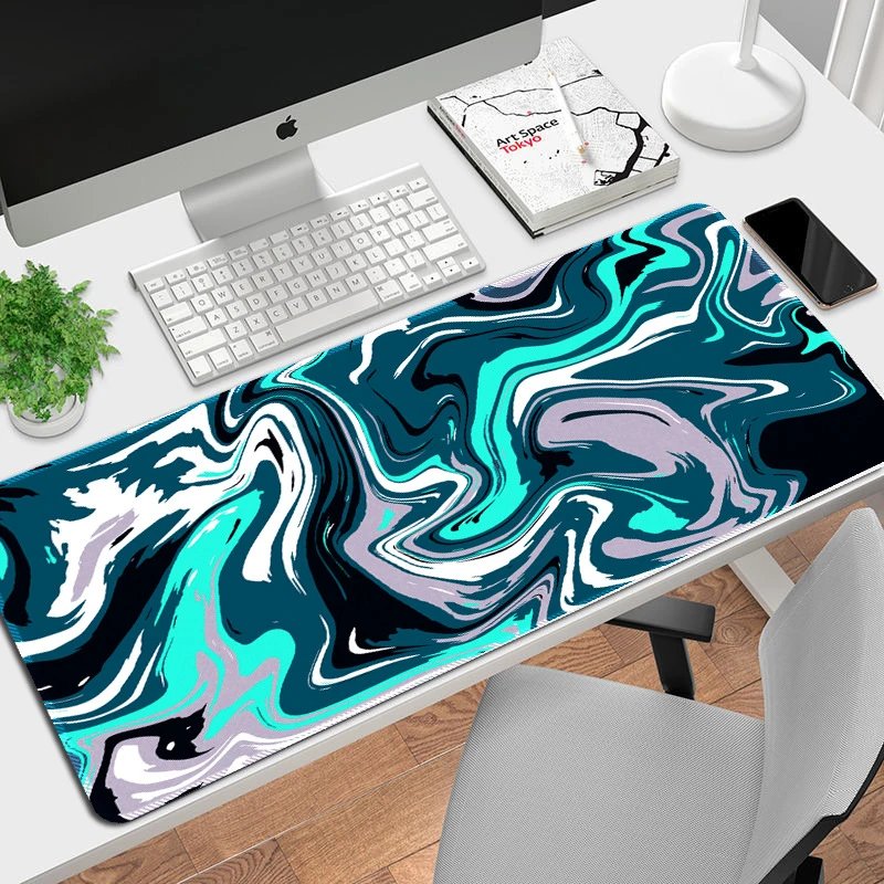Design Abstract Malachite Swirl Large Mouse Pad Computer Accessories - 12