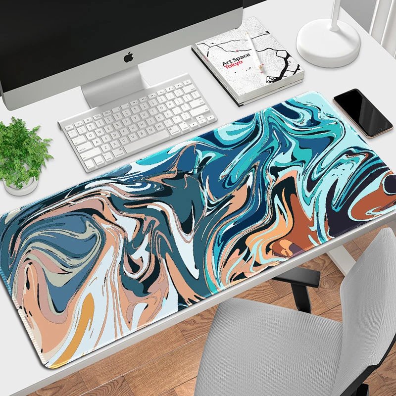 Design Abstract Malachite Swirl Large Mouse Pad Computer Accessories - 18