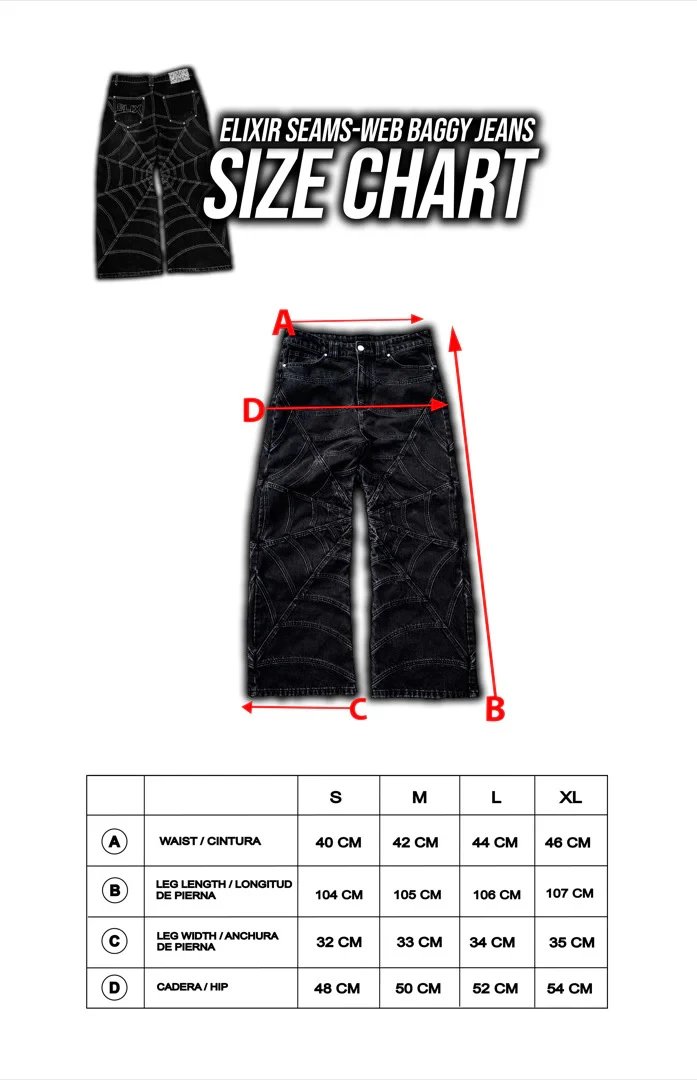 Design Spiderweb Stitched Black Wide-Leg Jeans - 5