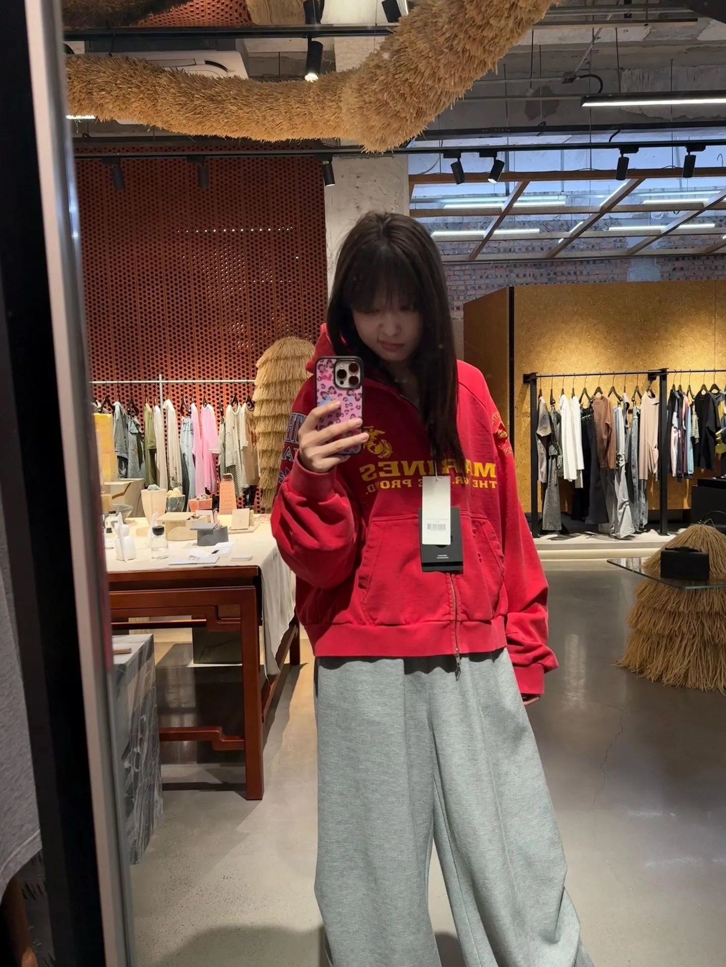 Design Marines x Unknown Brand Cropped Zip-Up Hoodie Red Hoodie - 23