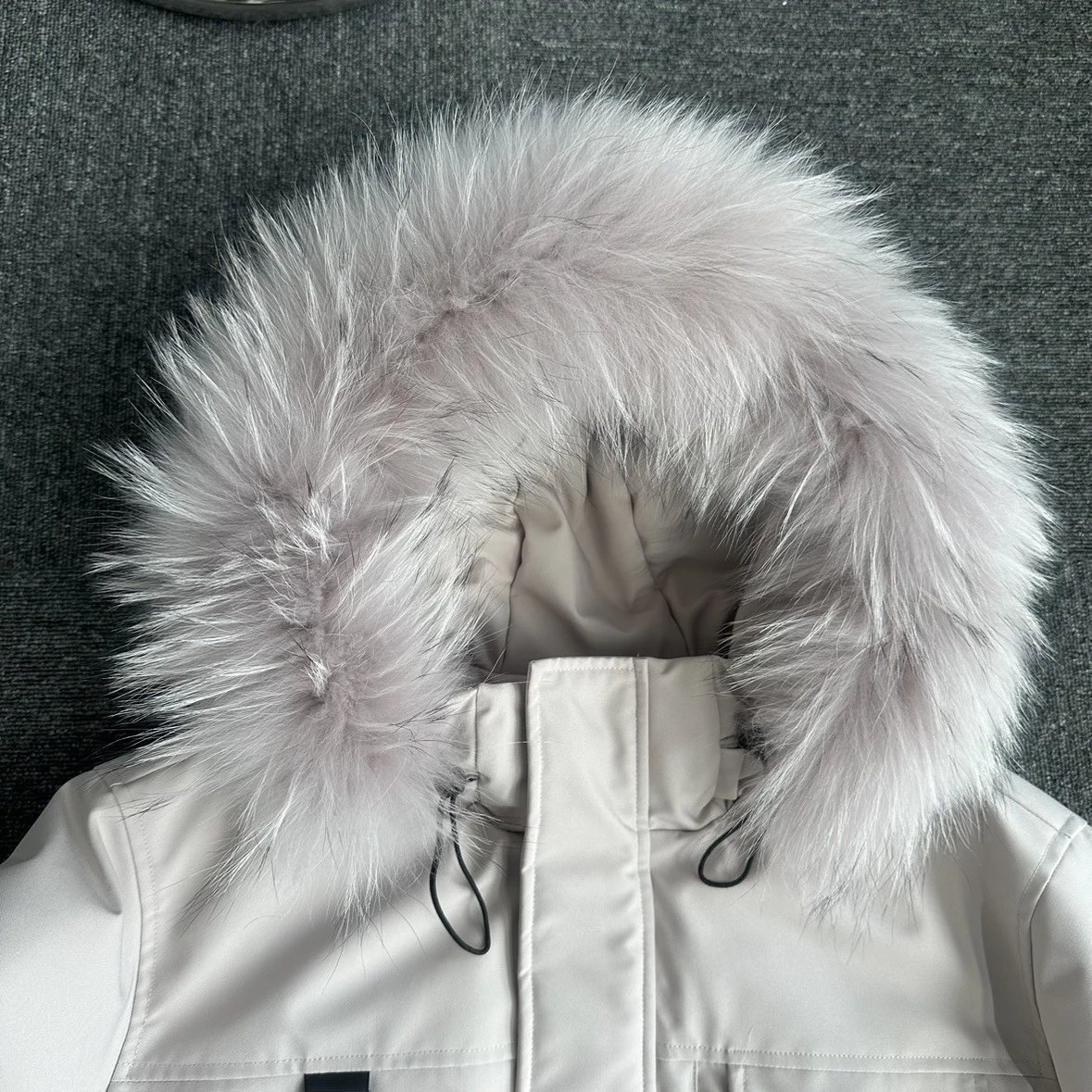 Design Parka Jacket with Faux Fur Hood in Pink - 21