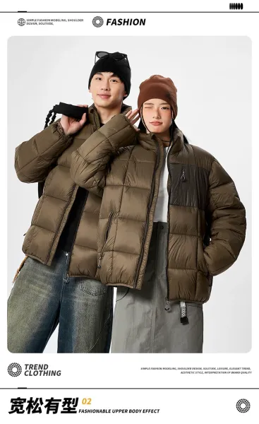 Design Puffer Jacket Olive Green Down Jacket Outerwear.down Jacket - 2