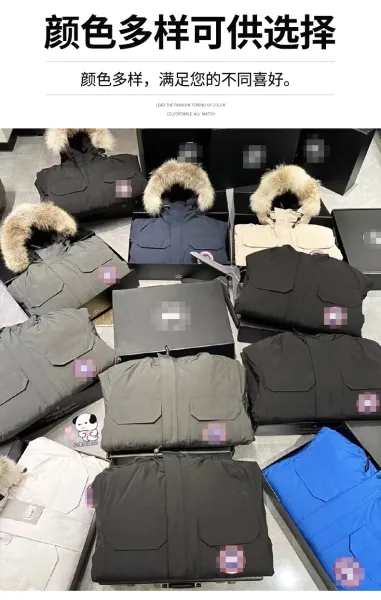 Canada Goose Parka Sky Blue with Real Wolf Fur Trim Hood Down Jacket - 20