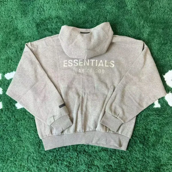 Design Oversized Zip-Up Hoodie Gray - 5