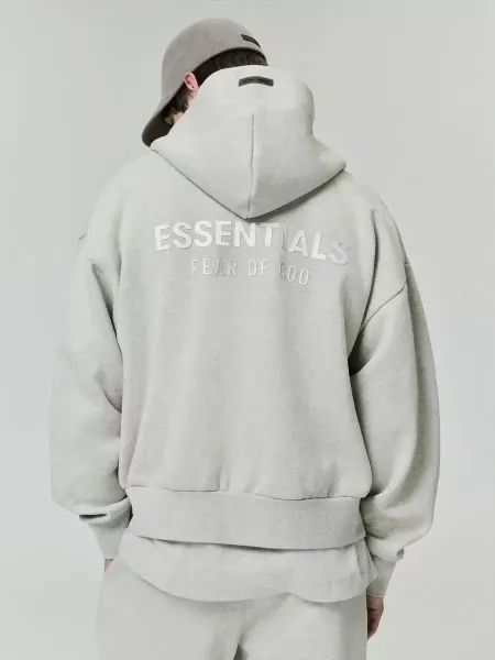 Design Oversized Zip-Up Hoodie Gray - 19