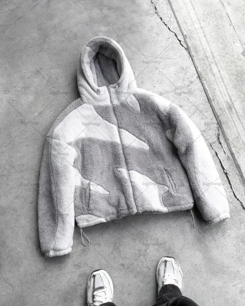 Design Fleece Hooded Jacket Multicolor Outerwear - 1