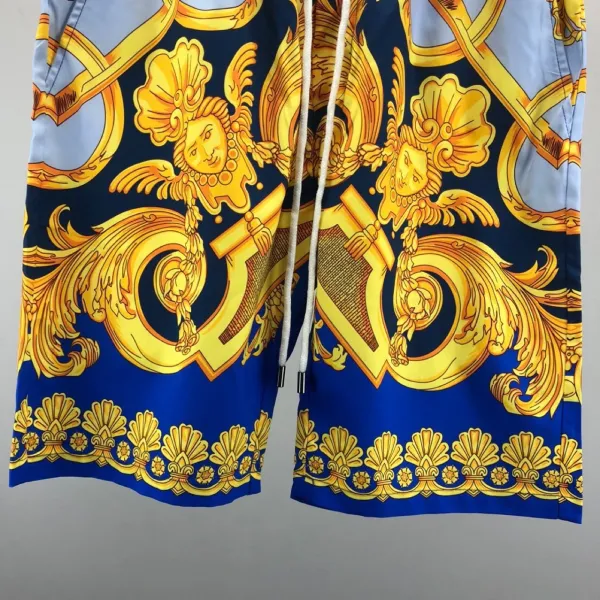 Versace Baroque Print Swim Shorts Blue Gold - 3