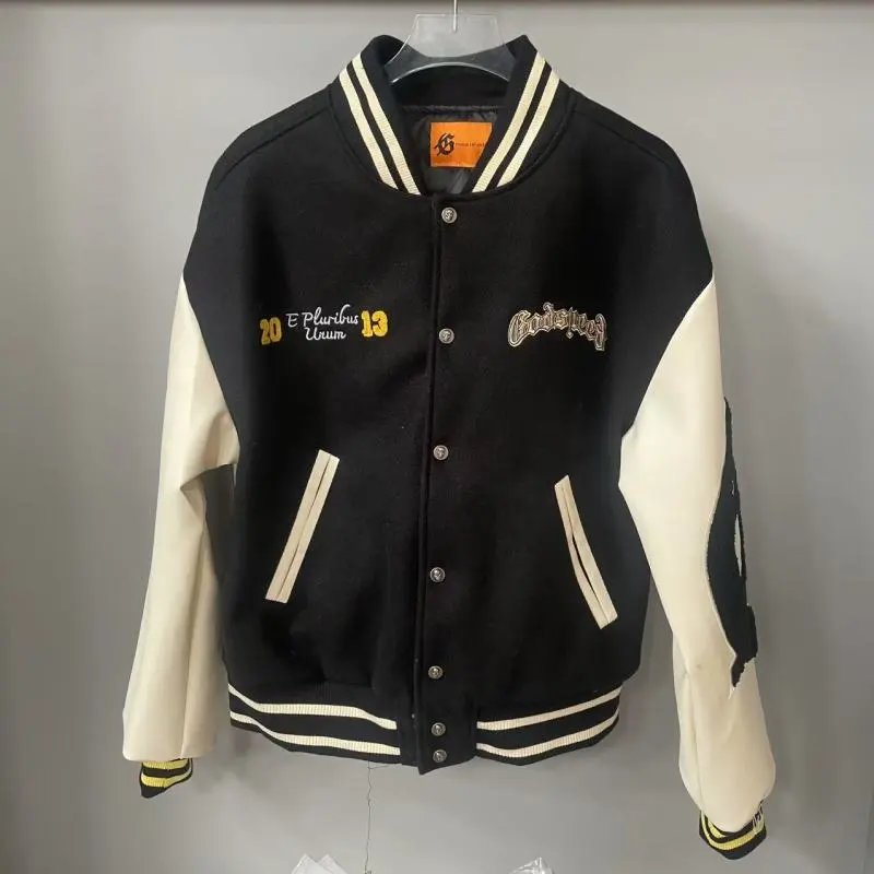 Godspeed Doberman Varsity Jacket Black Beige Outerwear.jacket - 7