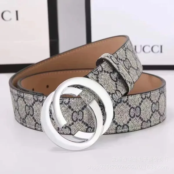Gucci Web Stripe Leather Belt Black - 17
