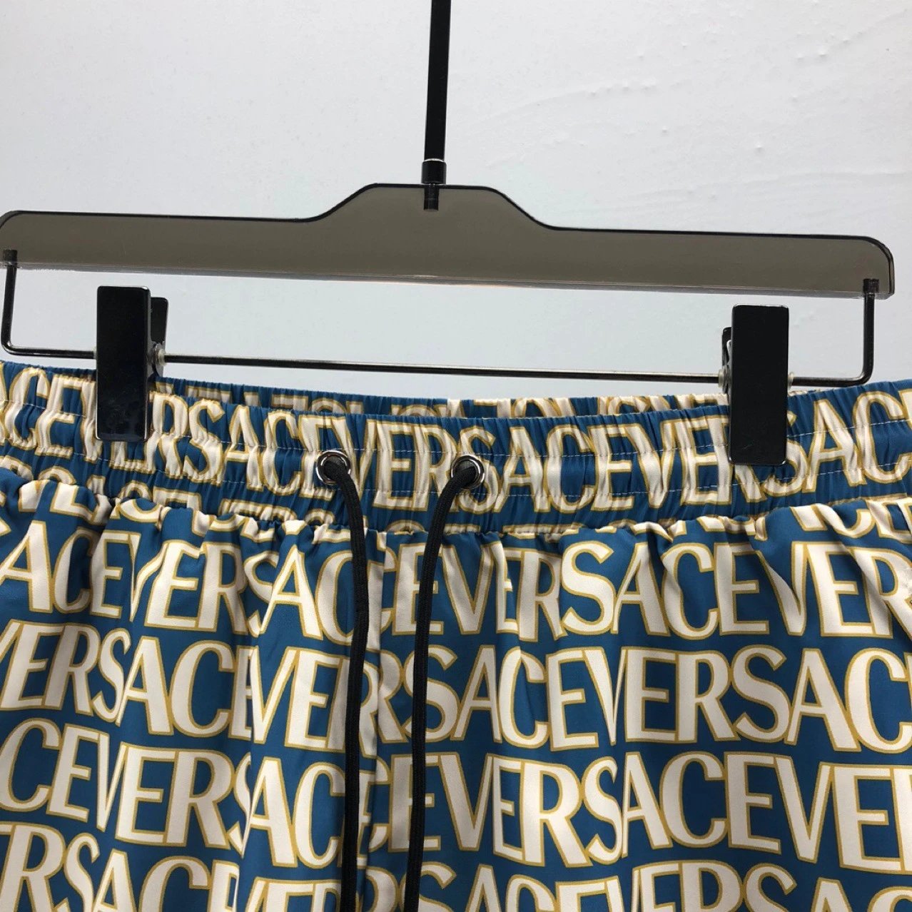 Versace Logo Print Swim Shorts Navy - 3
