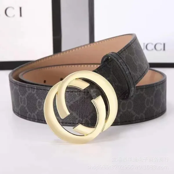 Gucci Web Stripe Leather Belt Black - 11