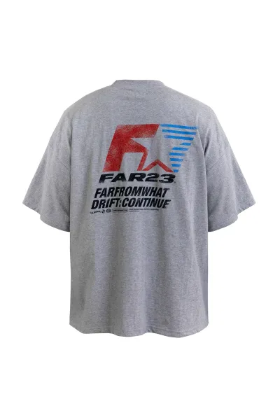 Far From What FAR23 Graphic Oversized T-Shirt Gray - 20