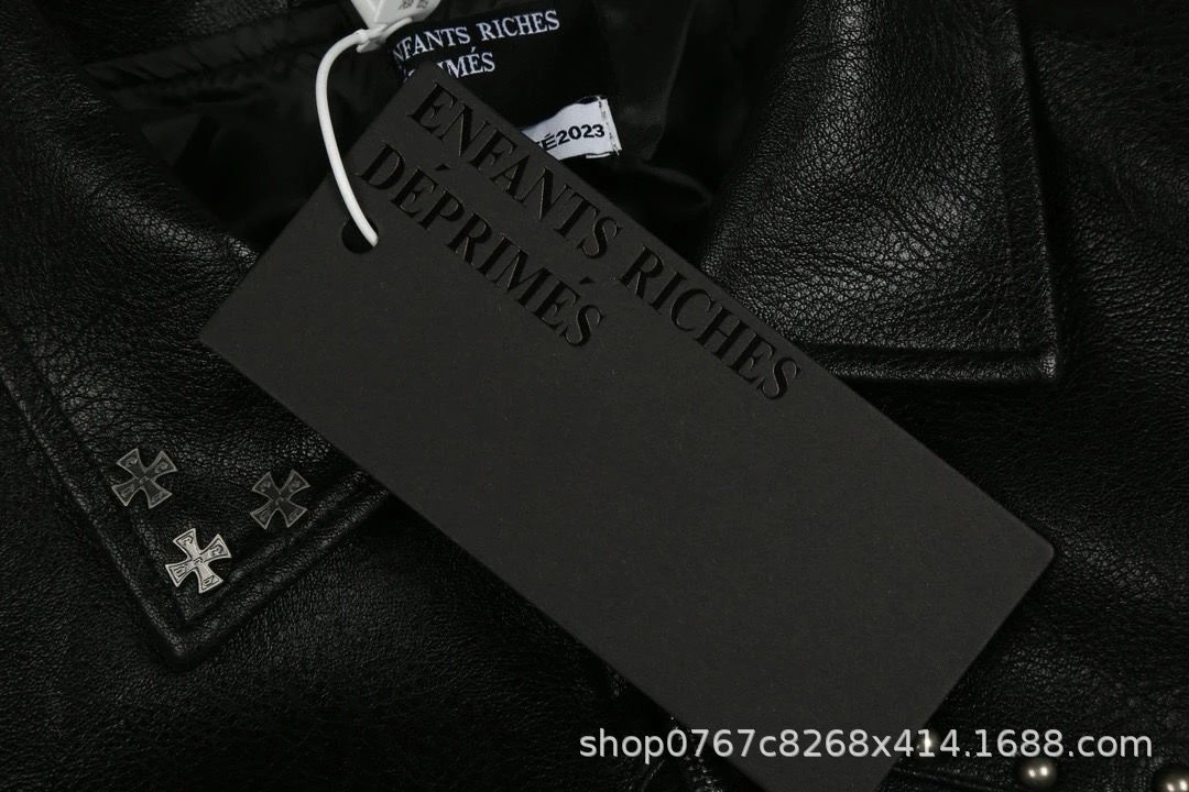 Enfants Riches Déprimés Studded Leather Jacket Black Leather Jacket - 10